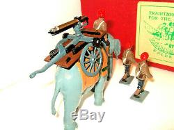 RARE Trophy Miniatures EQ 26 B Indian Army Elephant Gatling Gun Set & Crew, 54mm