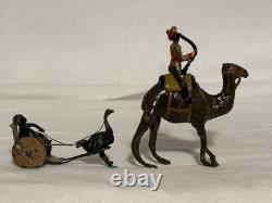 RARE Vintage Britains 123 Bikaner Camel, Rider And Ostrich Pulling Cart Full Set