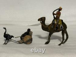 RARE Vintage Britains 123 Bikaner Camel, Rider And Ostrich Pulling Cart Full Set