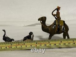 RARE Vintage Britains 123 Bikaner Camel, Rider And Ostrich Pulling Cart Full Set