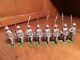 Rare Vtg Britains 8 French Line Infantry Marching At The Slope Marked Depose