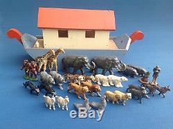 Rare Wendal Wend-al Britains Wooden Lead Animal Noahs Ark C1930