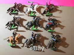 Rare 18 Mounted Vgt 1970 Britain's DeeTail Union Soldiers in Display Box! #360-Y