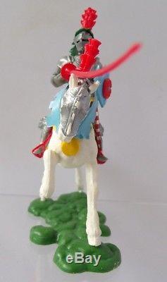 Rare Britains Swoppets Knights White Charging Trotting Horse Plastic1.32 Scale