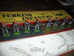 Rare Britains Turkish Infantry 1910 Toy Soldiers (8) #167 Set In Box