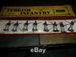 Rare Britains Turkish Infantry 1910 Toy Soldiers (8) #167 Set In Box