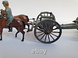 Rare Britains/simon Et Rivollet (depose Sr France) Wwi Gun Team + Cannon 1920