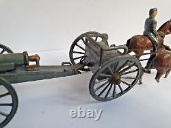 Rare Britains/simon Et Rivollet (depose Sr France) Wwi Gun Team + Cannon 1920