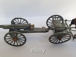 Rare Britains/simon Et Rivollet (depose Sr France) Wwi Gun Team + Cannon 1920
