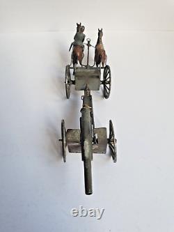 Rare Britains/simon Et Rivollet (depose Sr France) Wwi Gun Team + Cannon 1920