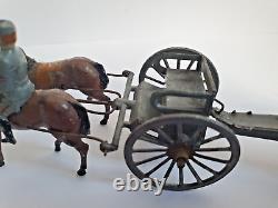 Rare Britains/simon Et Rivollet (depose Sr France) Wwi Gun Team + Cannon 1920