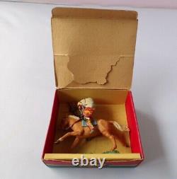 Rare Herald Zang H520 Mounted Indian Chief With Spear Figure Boxed