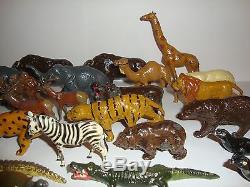 Rare Large Collection John Hill & Co Hollowcast Lead Zoo Animals Superb
