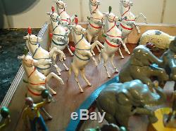 Rare Large Collection Of Vintage Britains Mammoth Lead Circus Over 100 Pc