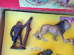 Rare Original Crescent Lead Zoo Safari Toy Set C1940/50