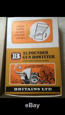 Rare Vintage Britains Deetail Counter Display Box Of Gun Howitzers Original Box