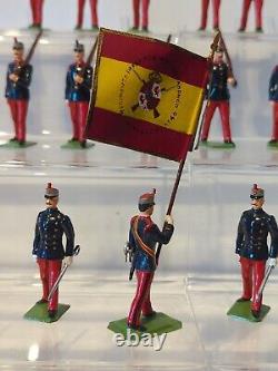 Repainted Vintage Britains Spanish Infantry 24 Figure Toy Soldier Set