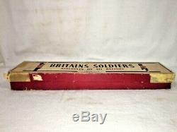 SET of 10-W BRITAINS Antique Painted Lead British Soldiers with Original Box NICE