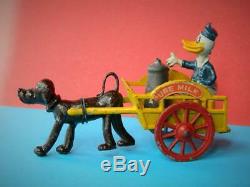 Salco Charbens Vintage 1949 Rare Lead Walt Disney Donald Ducks Dairy With Pluto