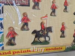 Scarce Vintage Britains Royal Canadian Mounted Police Deluxe Toy Soldier Set