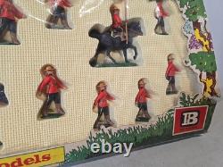 Scarce Vintage Britains Royal Canadian Mounted Police Deluxe Toy Soldier Set