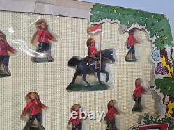 Scarce Vintage Britains Royal Canadian Mounted Police Deluxe Toy Soldier Set