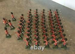 Sixty Britains Herald 1/32Scale Eyes Right Marching Soldiers of the Scots Guards