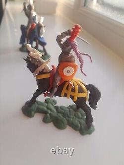 Swoppet Knights x 2 On Horses Complete Vintage Toy Soldiers 60s Britains UK Only