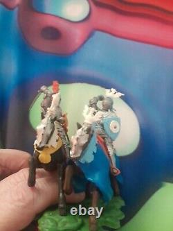 Swoppet Knights x 2 On Horses Complete Vintage Toy Soldiers 60s Britains UK Only