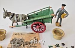 TAYLOR & BARRETT COSTER CART + Donkey, Bananas and Vegetables Lead Britains