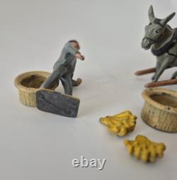TAYLOR & BARRETT COSTER CART + Donkey, Bananas and Vegetables Lead Britains
