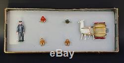 TAYLOR & BARRETT ZOO SERIES No. 12 LLAMA CART RIDE Set in Pre-war DISPLAY BOX