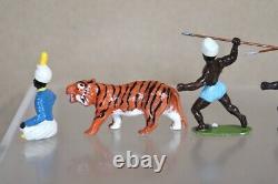 TIMPO TOYS BRITAINS SCHLEICH INDIA BIG GAME TIGER HUNT with ELEPHANT oc