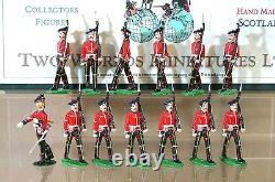 TWO WORLDS MINIATURES ROYAL SCOT REGIMENT SOLDIERS MARCHING x 13 set 1 my