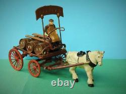 Taylor & Barrett Rare Pre-war Lead Horse Drawn Brewers Dray Complete Set No Box