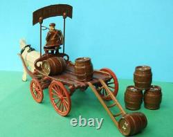 Taylor & Barrett Rare Pre-war Lead Horse Drawn Brewers Dray Complete Set No Box