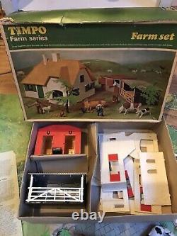 Timpo Britains Toys Vintage 159 Farm House Agricultural Set With Buildings Rare