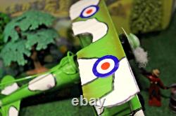Tinplate Biplane Johlico Offficer and 4 soldiers. Britains cadet pilot. A gift