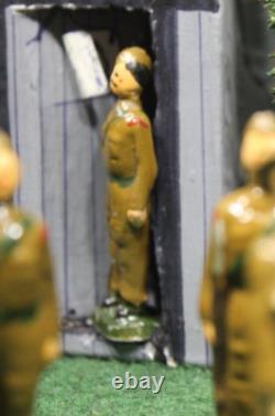 Tinplate Biplane Johlico Offficer and 4 soldiers. Britains cadet pilot. A gift
