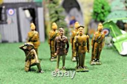 Tinplate Biplane Johlico Offficer and 4 soldiers. Britains cadet pilot. A gift