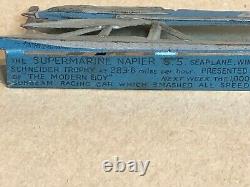 Tinplate Supermarine Naiper S5 Schneider Trophy Win The Modern Boy Magazine 1928