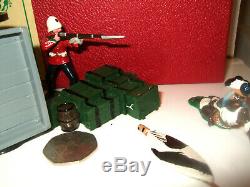 Trophy BD4 Savage Fury Set Zulu Wars Diorama. Makeshift Redoubt & 4 Figures 54mm