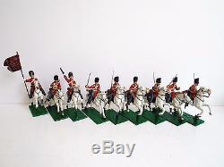 Trophy Miniatures Napoleonic War 2nd Dragoons Scots Greys Mounted X9 (bs1962)