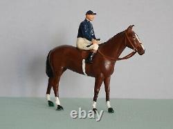 Two Vintage Britains Racing Horses With Jockeys, Colours Of Famous Owners