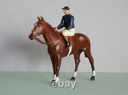 Two Vintage Britains Racing Horses With Jockeys, Colours Of Famous Owners