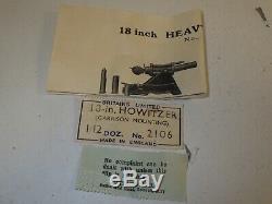 VINTAGE BRITAINS 18 HOWITZER No 9740 WITH BOX, SHELL & 6 ROUNDS NM