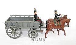 VINTAGE BRITAINS LEAD 54mm TOY SOLDIERS SET 146 RASC HORSE DRAWN SERVICE WAGON