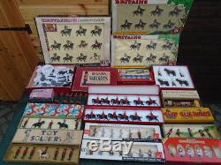 Vintage Britains Soldiers Boxed Big Job Lot Fantastic