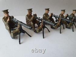 VINTAGE BRITIAINS MACHINE GUNNERS WITH VICKERS GUN x 6 COMPLETE