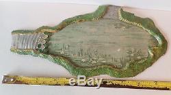 VINTAGE JOHN HILL & Co PAINTED LEAD RARE LARGE SIZE LILY POND ABOUT 10 LONG